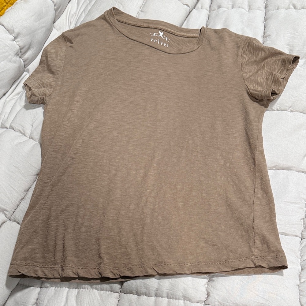 Women’s Velvet Apparel Tilly Tee distressed Brown